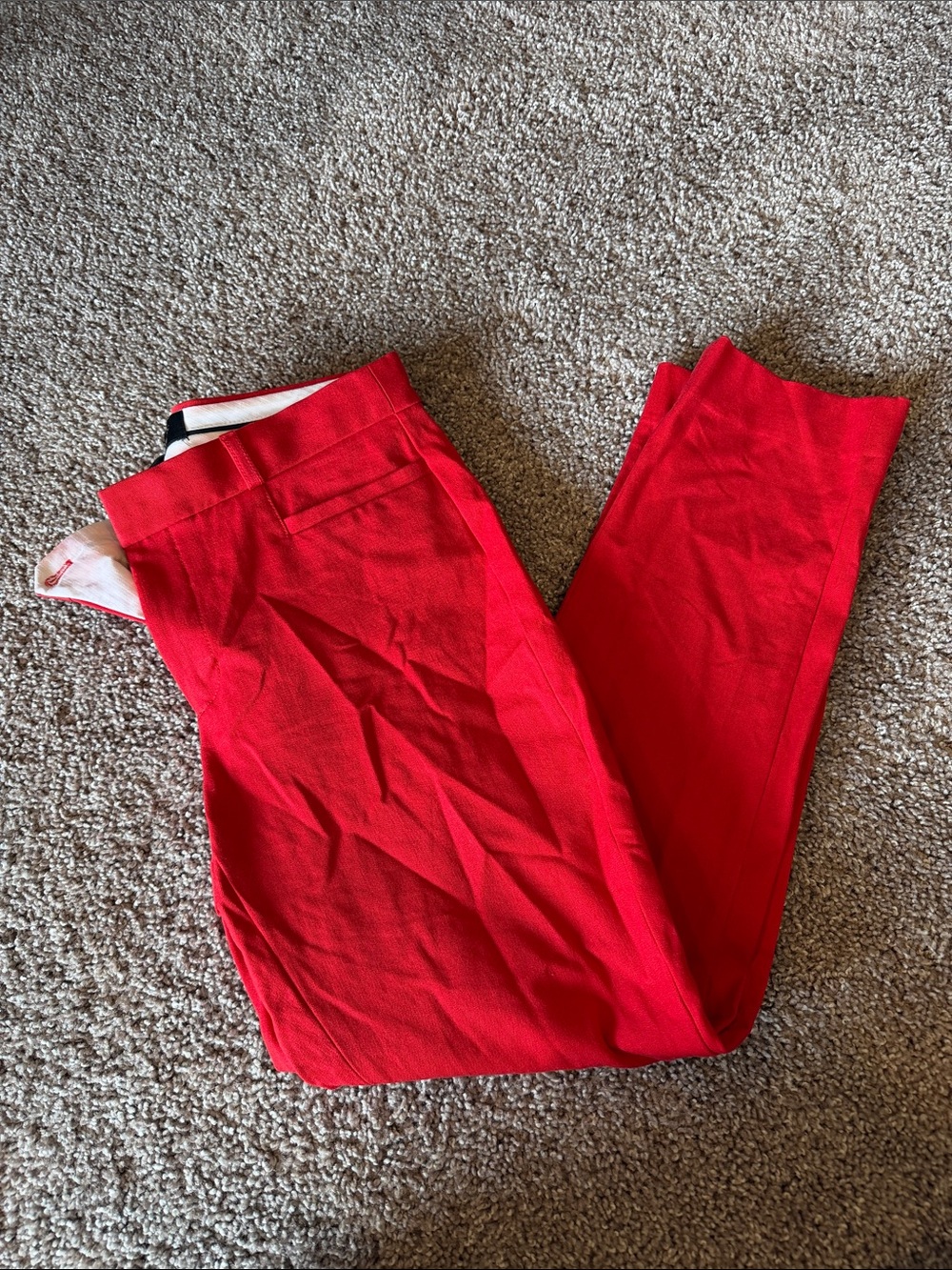 Banana Republic Red Cropped Ankle Pants